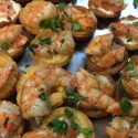 grilled shrimp lemon aioli tarts